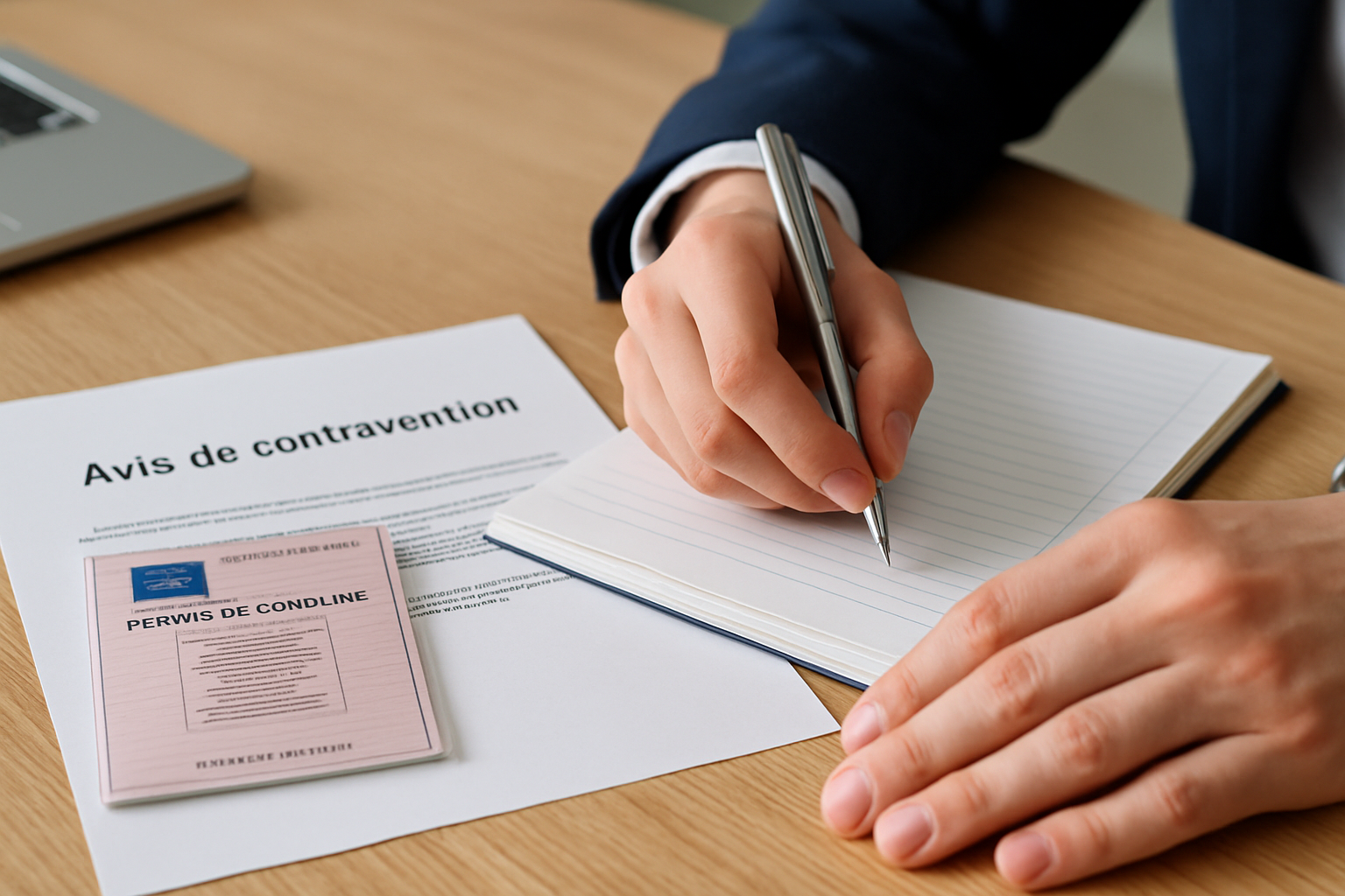 Illustration d'un guide sur la contestation d'amendes majorées, avec des conseils juridiques et des délais à respecter.