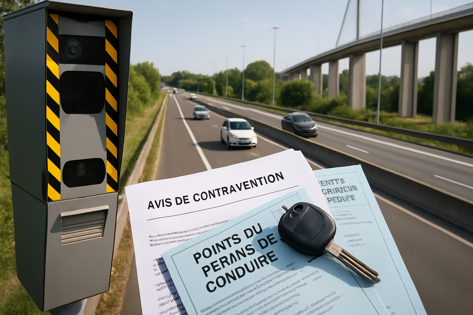 Radar défaillant sur le périphérique N814 à Caen, flashant en continu avant le viaduc de Calix, causant des contestations.