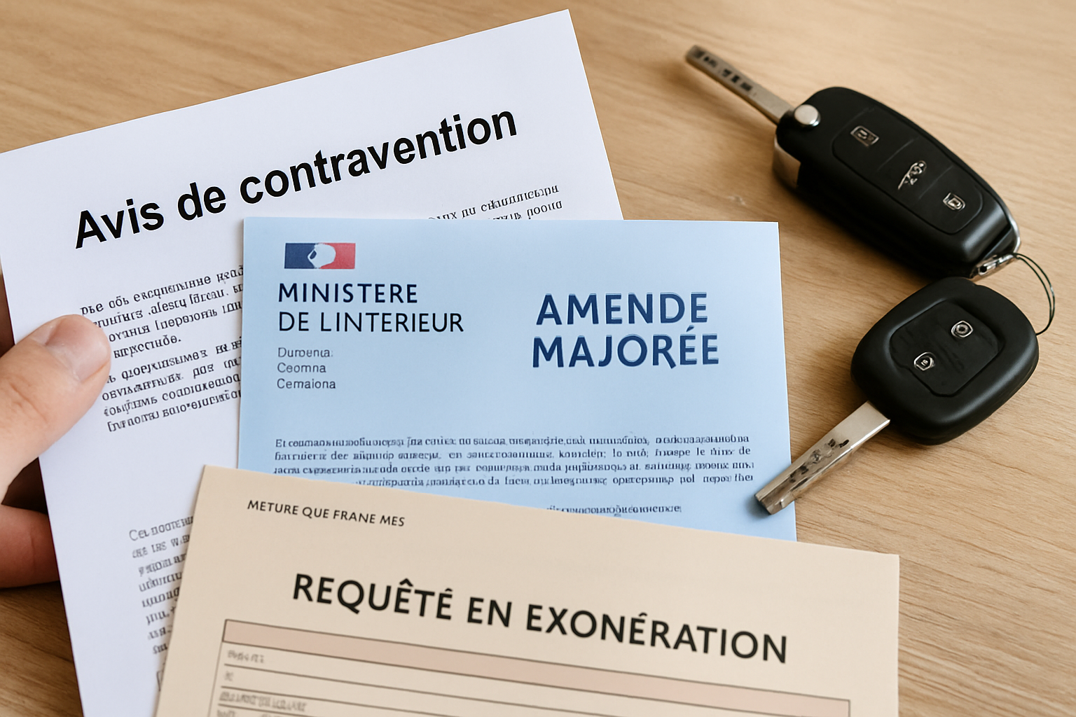 Infographie sur la contestation d'une amende majorée, avec étapes et conseils pour rassembler les documents nécessaires.