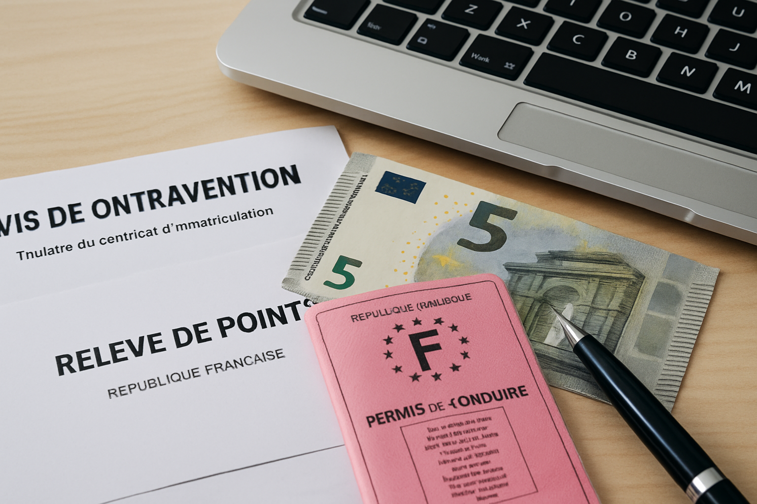 Image d'un ordinateur affichant un site web sur la consignation d'amende et les démarches auprès de l'ANTAI.