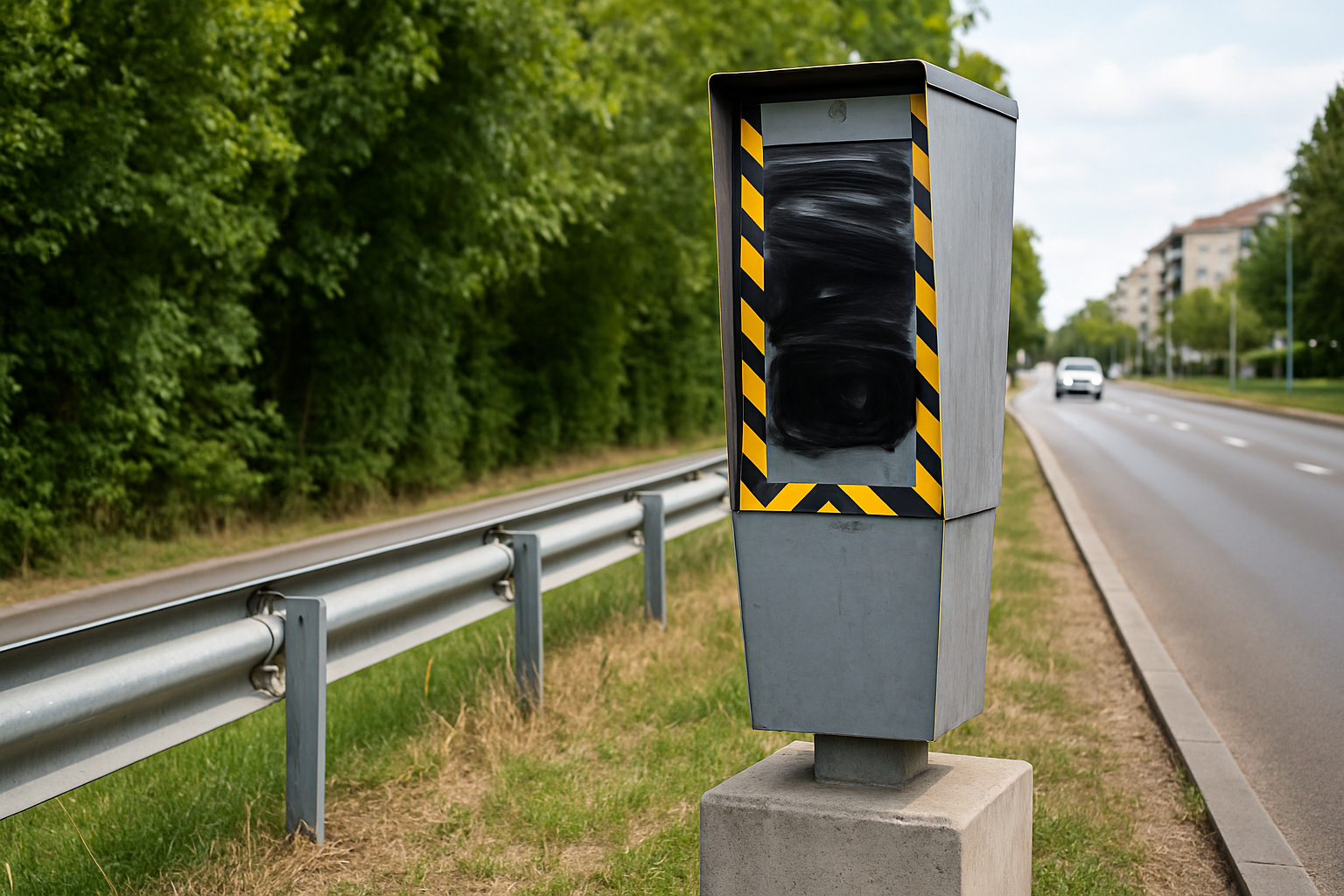 Radar automatique vandalisé sur le boulevard des Allobroges à Fontaine-lès-Dijon, rendant les contrôles de vitesse inopérants