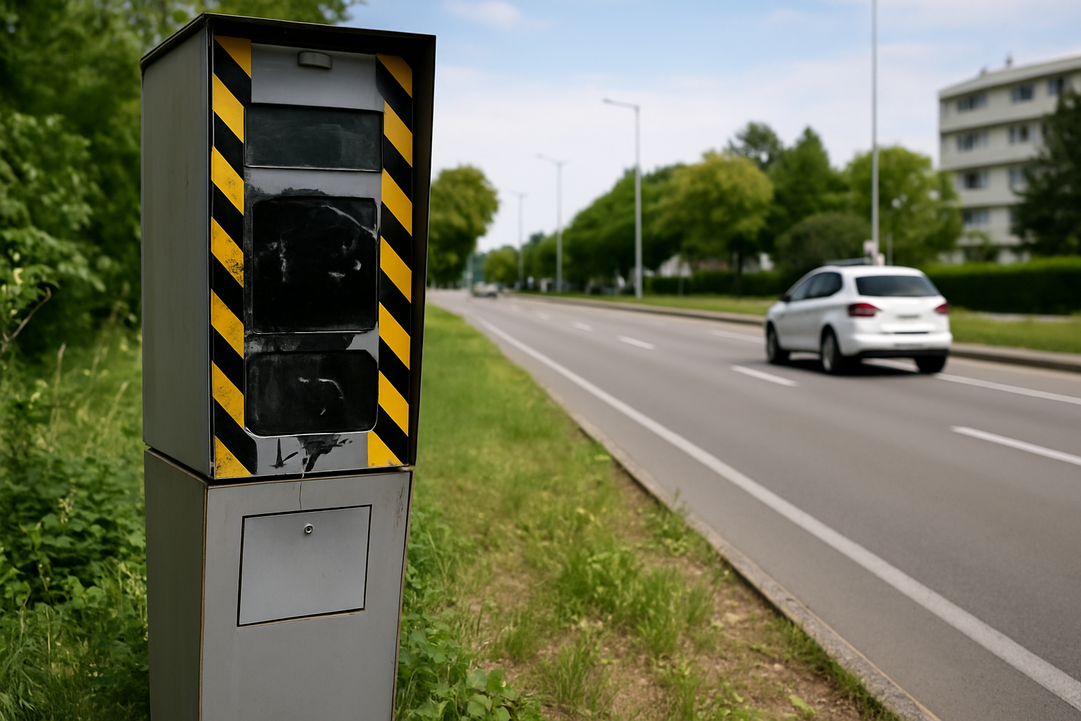 Radar automatique vandalisé sur le boulevard des Allobroges à Fontaine-lès-Dijon, rendant les contrôles de vitesse inopérants