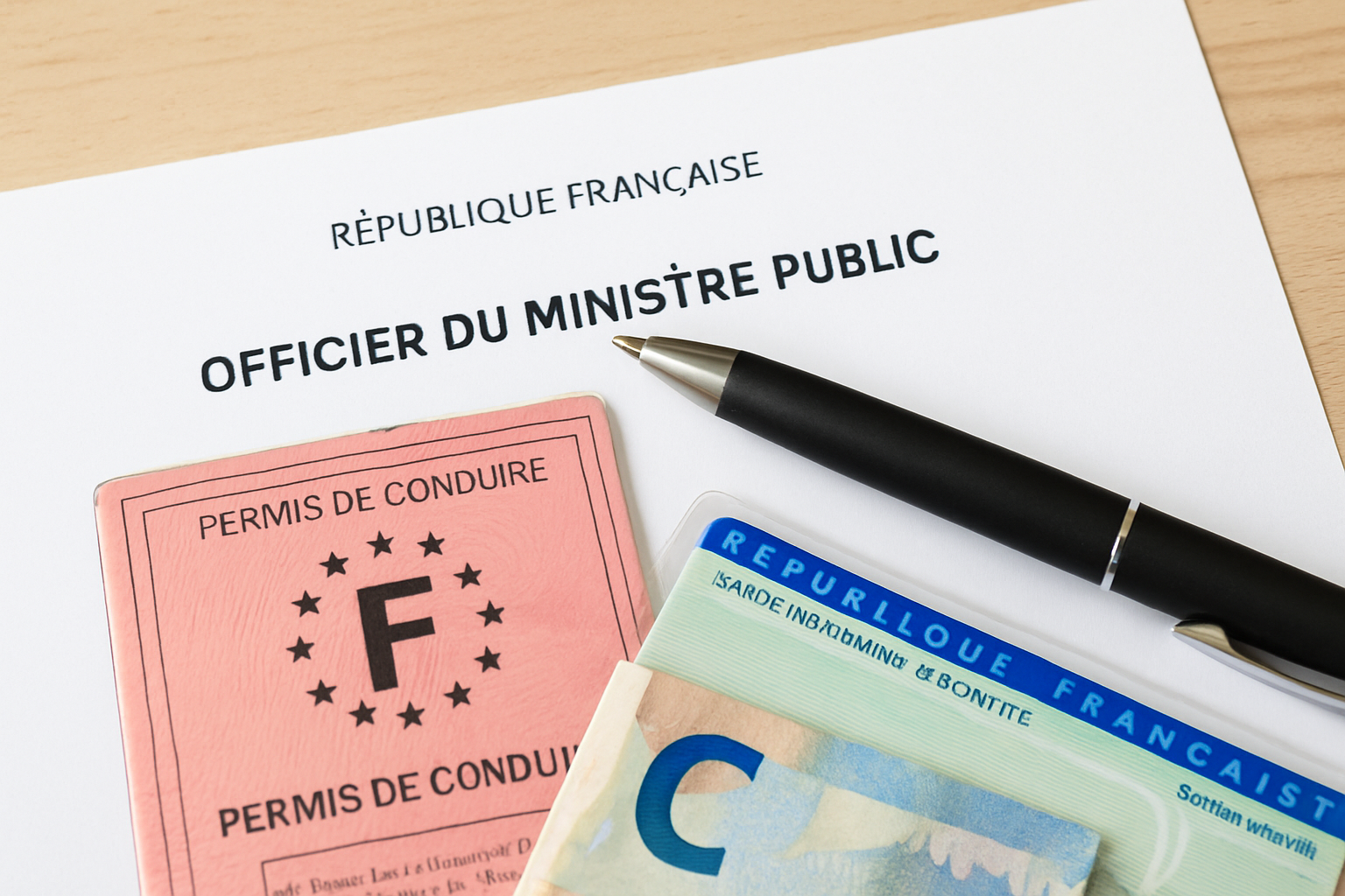 Image d'un document officiel avec un tampon "rejeté" et une amende, symbolisant les issues d'une réclamation.
