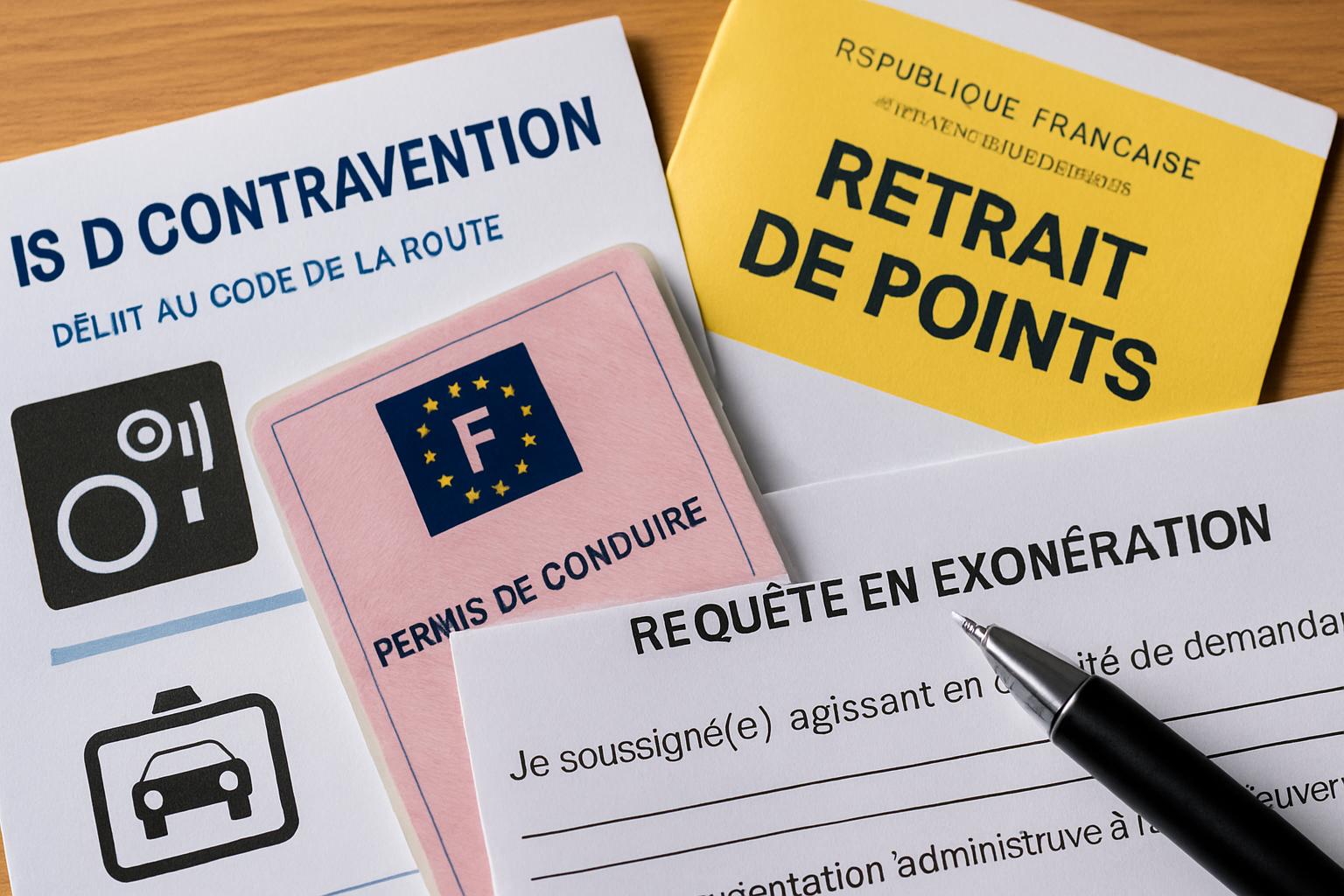 Une Ferrari rouge immobilisée par un radar, entourée de panneaux de signalisation indiquant une zone 30.