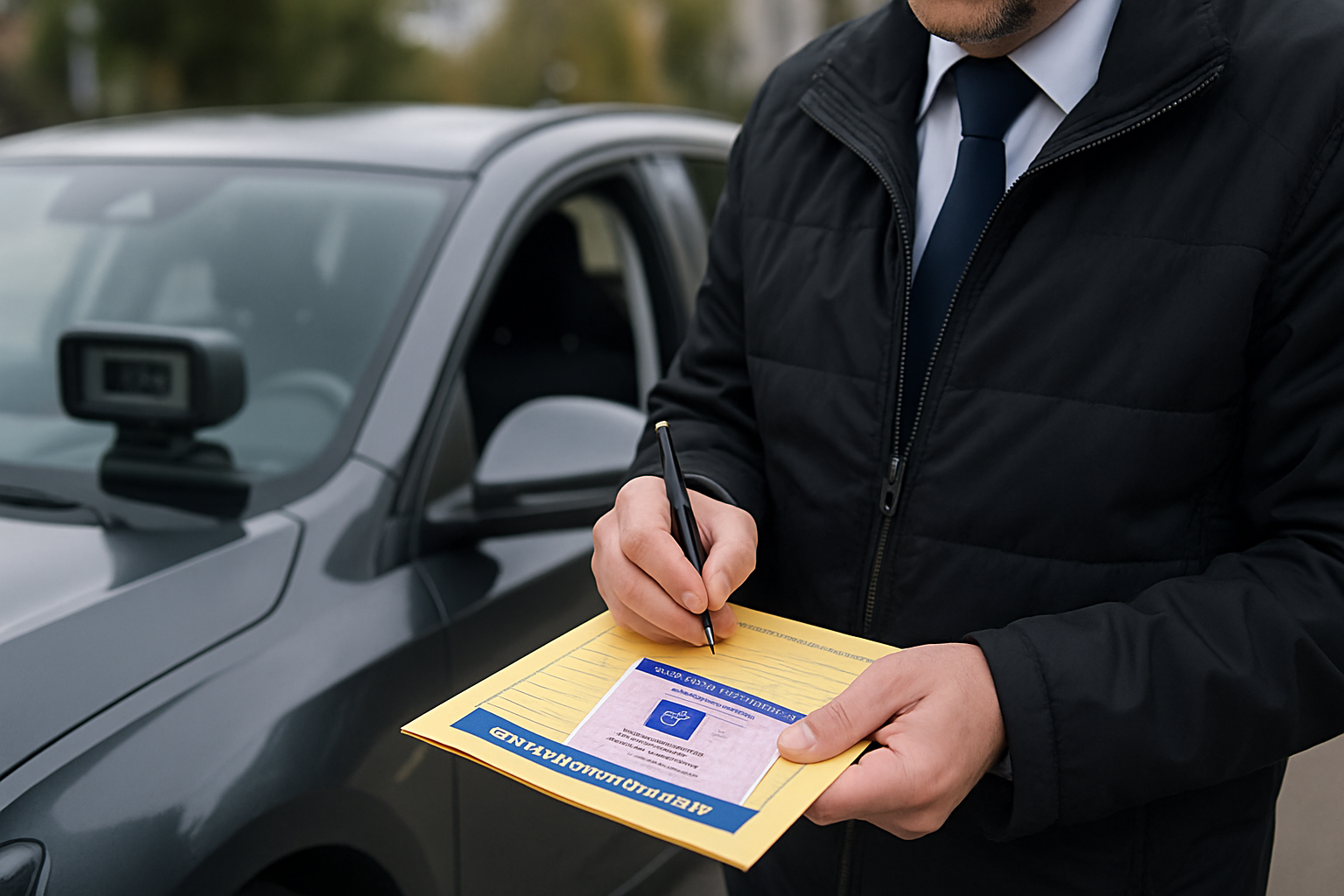 Voiture-radar privée sur une route, prête à contrôler la vitesse des automobilistes avec technologie de surveillance avancée.