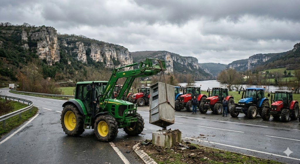 radar cahors enlevé, manifestation agriculteurs lot, radar rocade cahors tracteur, colère agricole 46, radar arraché préfecture, rd820 cahors radar, sécurité routière lot, démontage radar tourelle, action syndicale agricole, gendarmerie lot enquête.