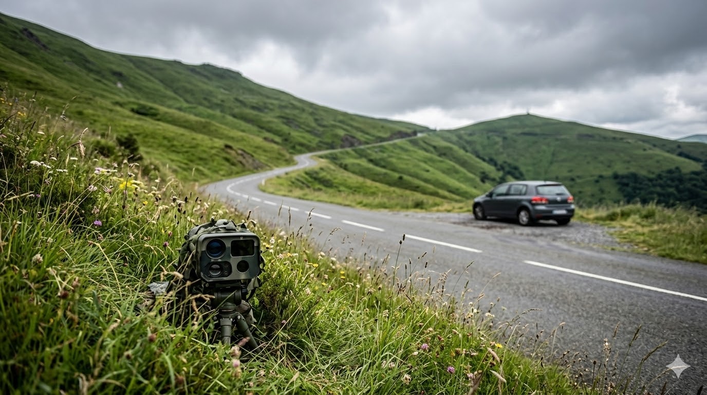 radar hibou Cantal route, voiture radar banalisée vitesse, contrôle routier Auvergne gendarmerie, excès vitesse département 15, sécurité routière Cantal préfecture, radar autonome trépied caché, flash invisible voiture banalisée, amende excès vitesse Auvergne, prévention routière routes sinueuses, radar mobile gendarmerie nationale, retrait points permis Cantal, contestation amende radar mobile, voiture banalisée prestataire privé, contrôle vitesse radar hibou, sécurité conducteurs routes départementales, appareil contrôle vitesse caché, sanction pénale excès vitesse, amende forfaitaire majorée justice, radar embarqué véhicule banalisé, protéger usagers route vitesse.