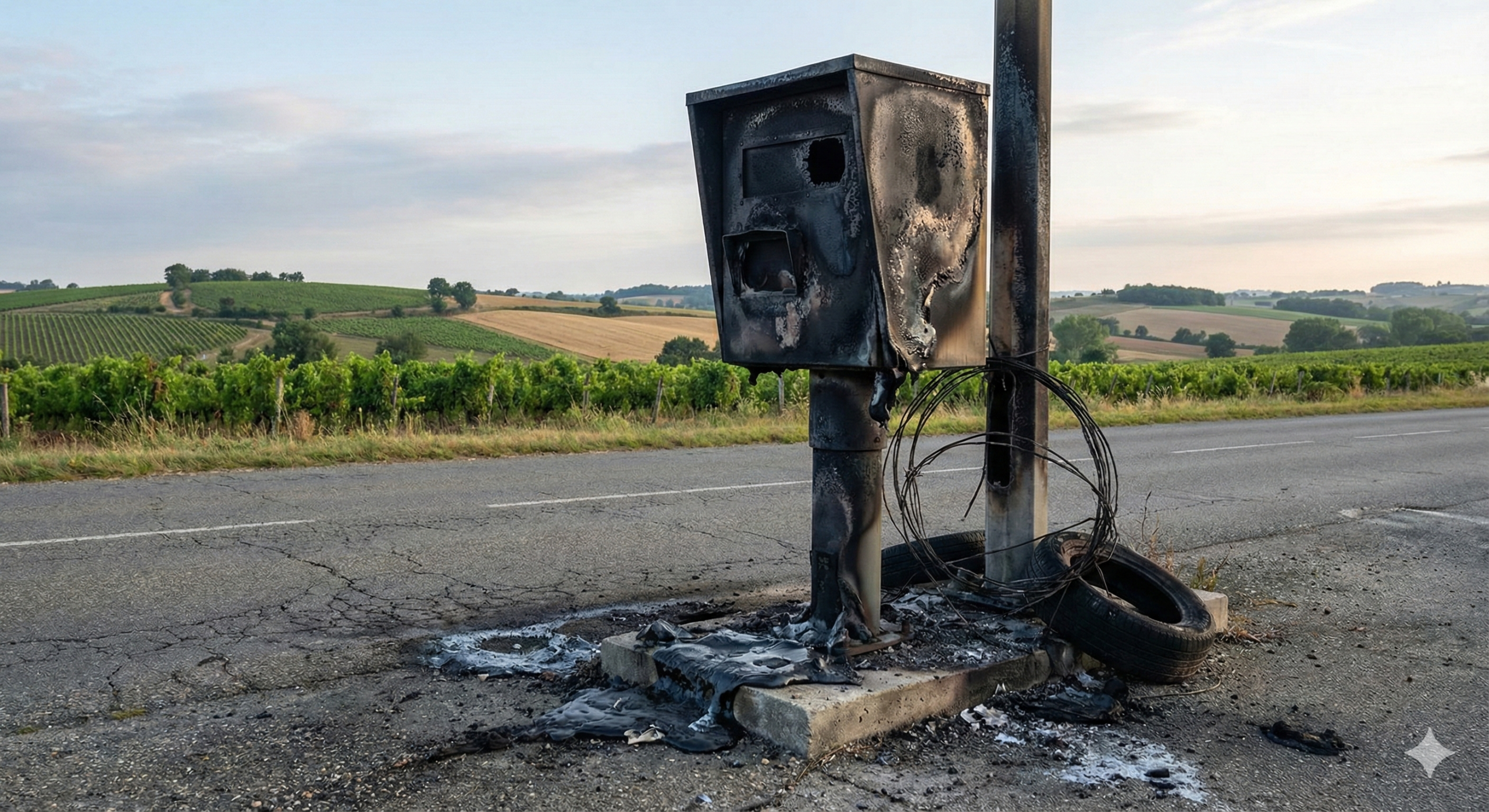 Radar incendié à Vic-Fezensac dans le Gers