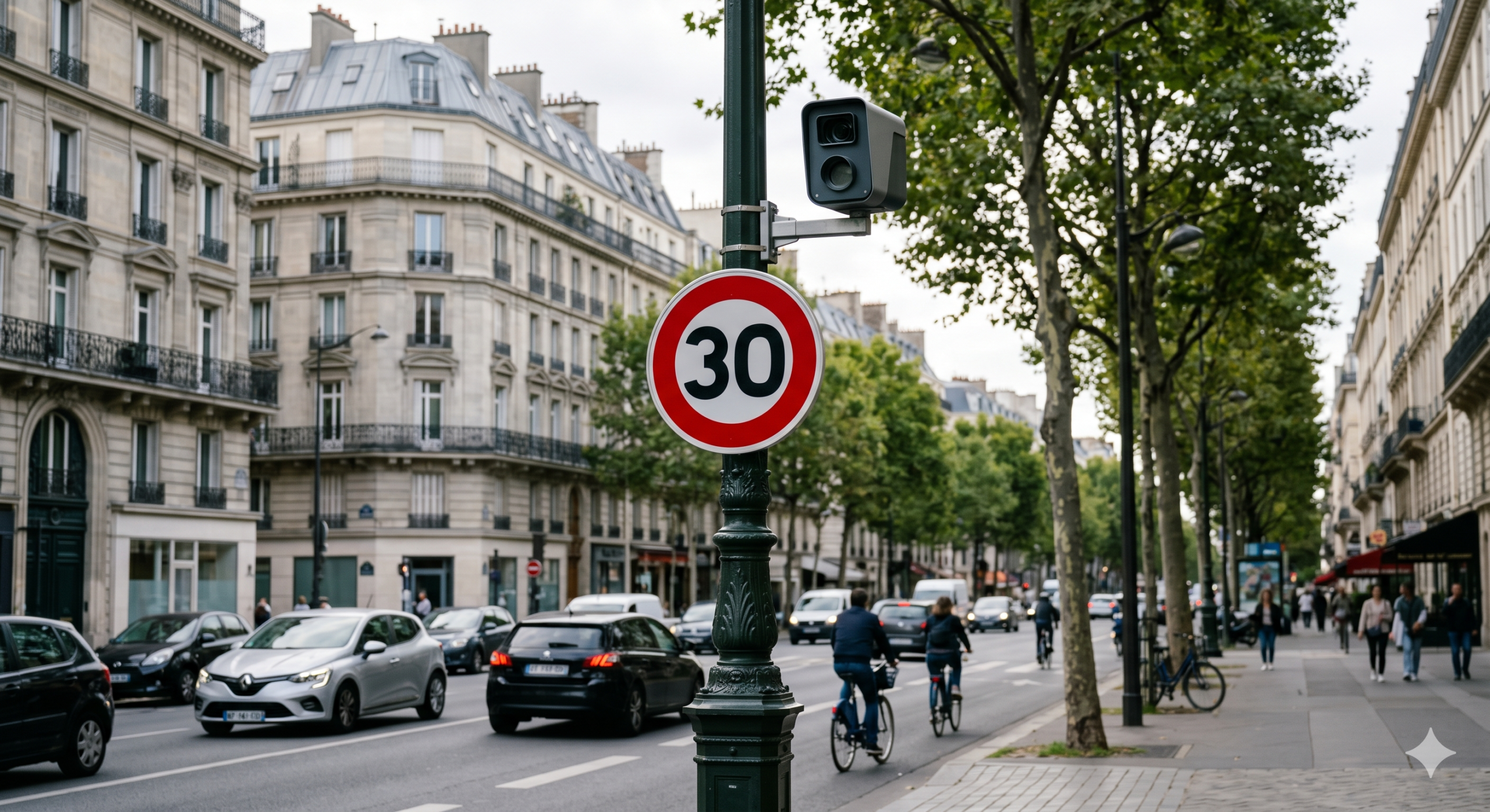 Paris le radar fixe l'installation envisagée après cinq ans de limitation à 30 km/h, la mairie de Paris et la sécurité routière, le radar urbain sur le lampadaire, la contravention pour l'excès de la vitesse en ville, l'amende de la quatrième classe en agglomération, le retrait des points sur le permis de conduire, la protection des cyclistes et des piétons, la politique des mobilités douces, la capitale de la France, le contrôle automatisé de la circulation, la rue limitée à trente kilomètres par heure, l'invalidation du permis de conduire.