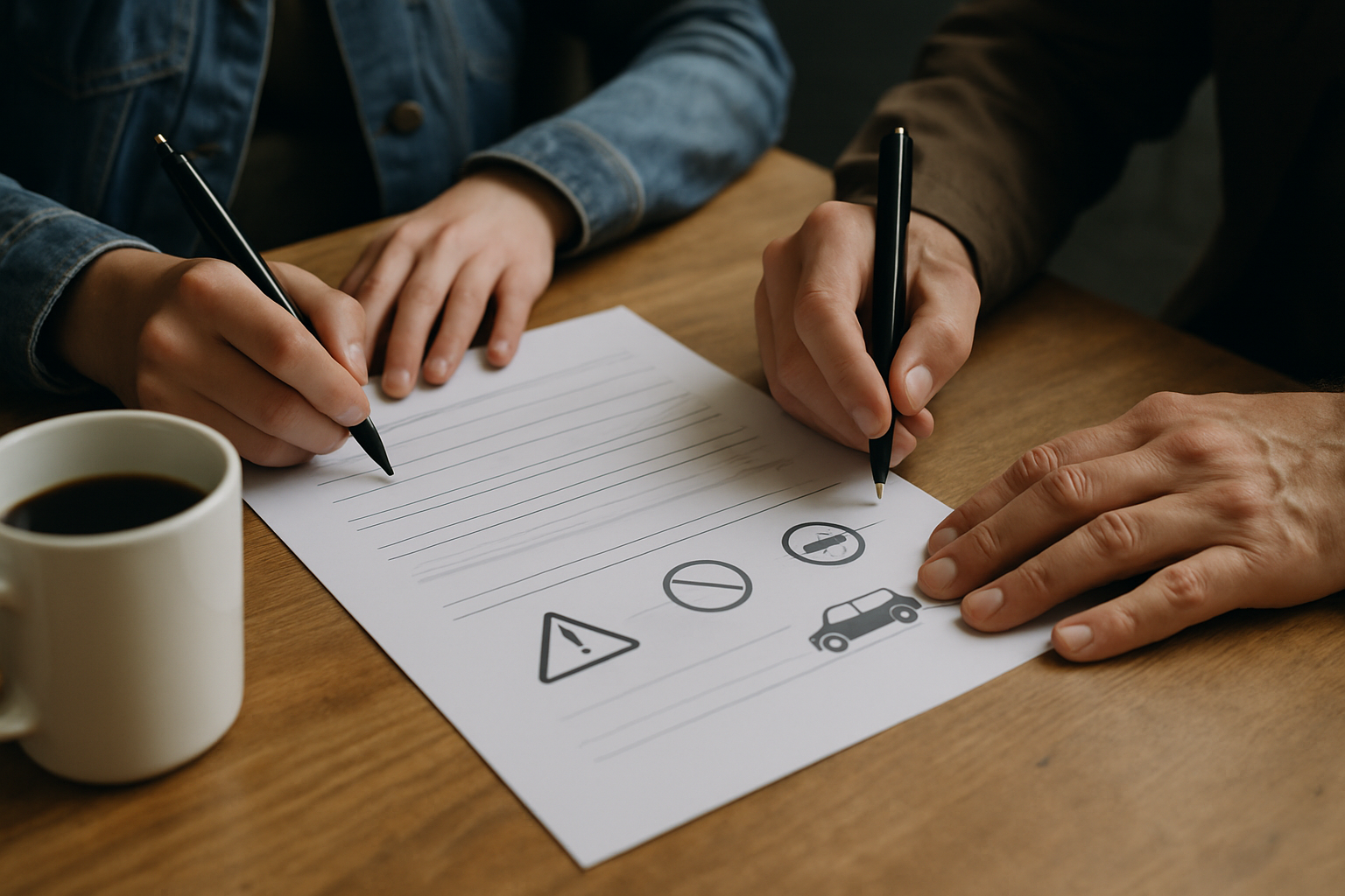 Atelier en sous-groupe pendant un stage de sensibilisation à la sécurité routière à Angers