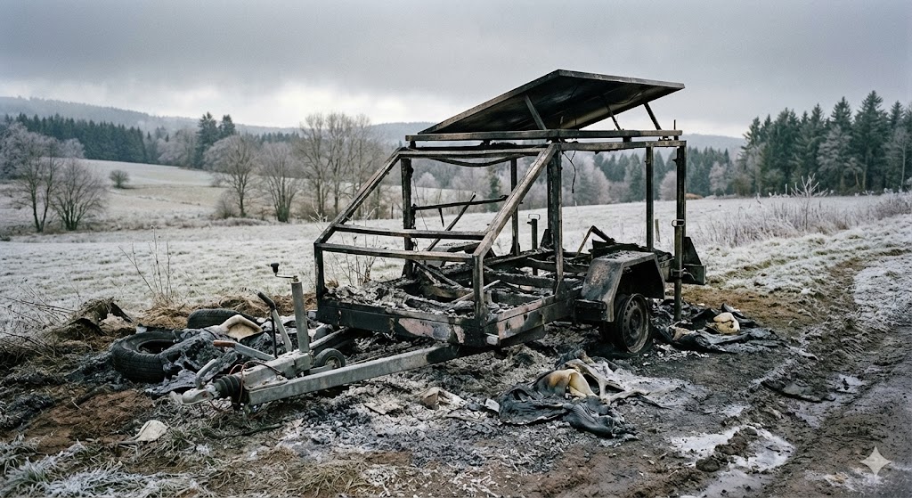 radar incendié valleroy-le-sec, vandalisme radar vosges d165, radar autonome brûlé vittel dompaire, gendarmerie vosges enquête, radar chantier col du poirier, destruction radar valfroicourt, sécurité routière 88, feu radar mobile.