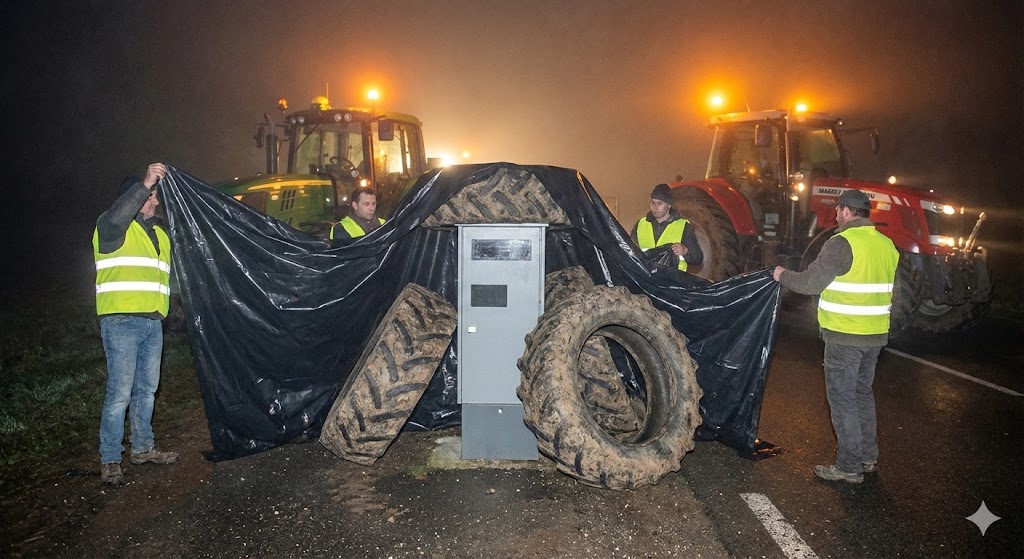 agriculteurs yonne radar bâché, manifestation fdsea 89, jeunes agriculteurs radar, colère agricole janvier 2026, radar d606 neutralisé, radar n77 auxerre, bâche plastique radar, mercosur agriculteurs, syndicat agricole yonne.
