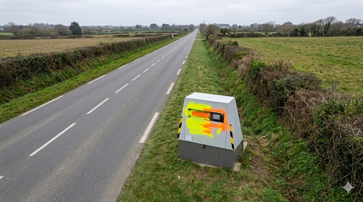 radar mobile vandalisé Concarneau, dégradation équipement sécurité RD783, vandalisme radar autonome Finistère, gendarmerie enquête dégradation Bretagne, amende destruction radar mobile, sécurité routière Concarneau route, flash radar vandalisé peinture, peine prison vandalisme équipement, coût réparation radar autonome, protection usagers route Finistère, colère automobilistes radar vitesse, délit pénal tribunal correctionnel, traces ADN enquête gendarmerie, signalement dégradation bien public, équipement contrôle vitesse Bretagne, remplacement radar autonome chantier, vandalisme matériel sécurité routière, infraction destruction radar mobile, radar de chantier tagué, radar autonome vandalisé Concarneau.
