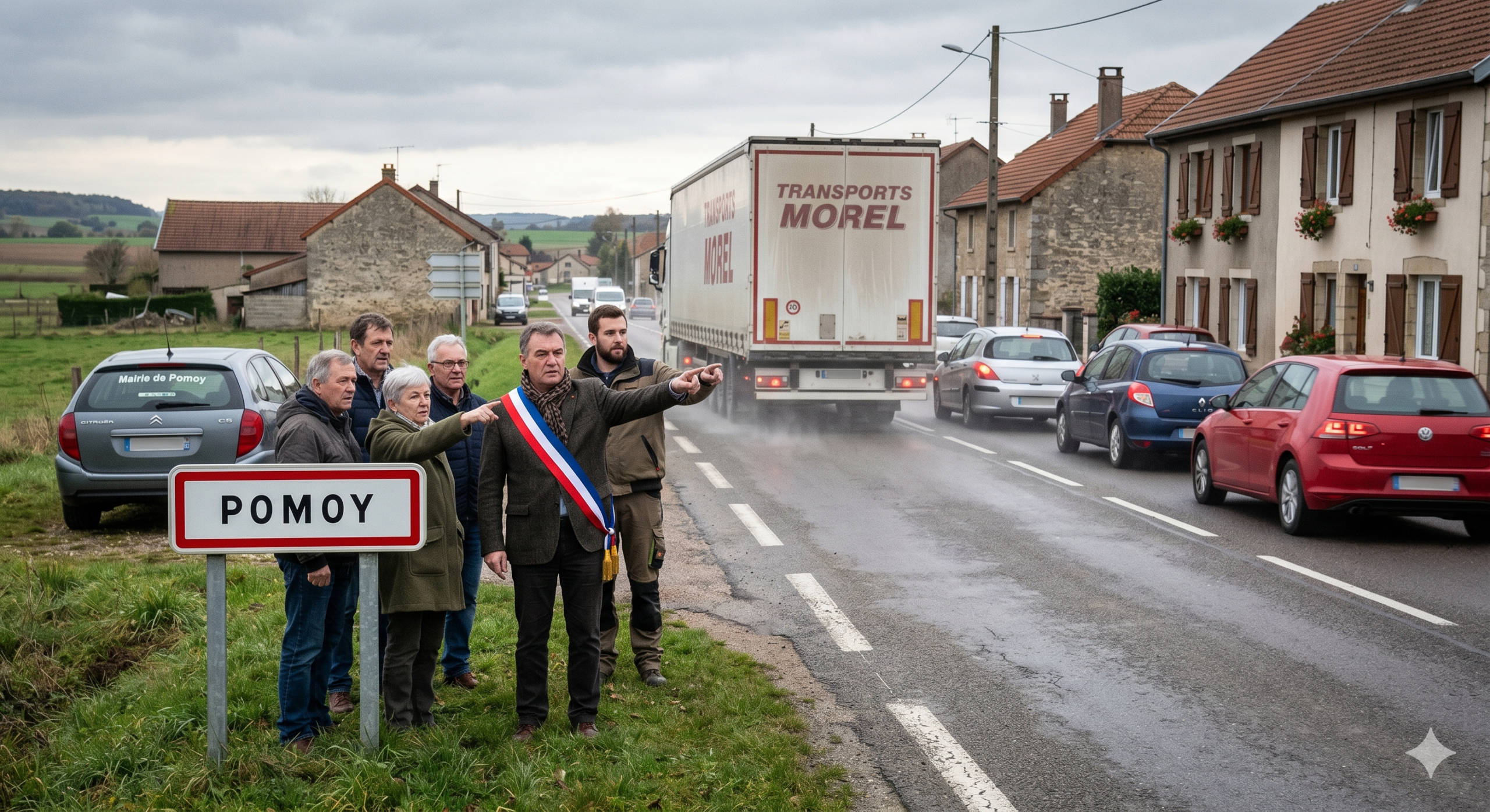 Pomoy le radar demandé sur la route nationale RN19, la sécurité de la circulation dans la Haute-Saône, le maire de la commune de Pomoy, la demande à la préfecture pour le dispositif, le trafic routier des poids lourds, le contrôle de la vitesse de la voiture, la prévention des accidents de la route, l'installation du radar fixe dans le village, le respect de la limitation de la vitesse, la diminution de la mortalité routière, la direction interdépartementale des routes, la présence de la gendarmerie nationale.