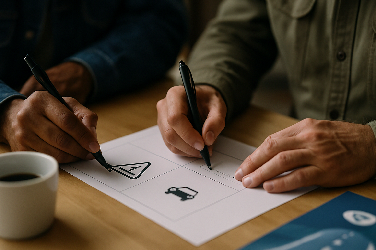 Atelier en sous-groupe pendant un stage de sensibilisation à la sécurité routière à Tourcoing