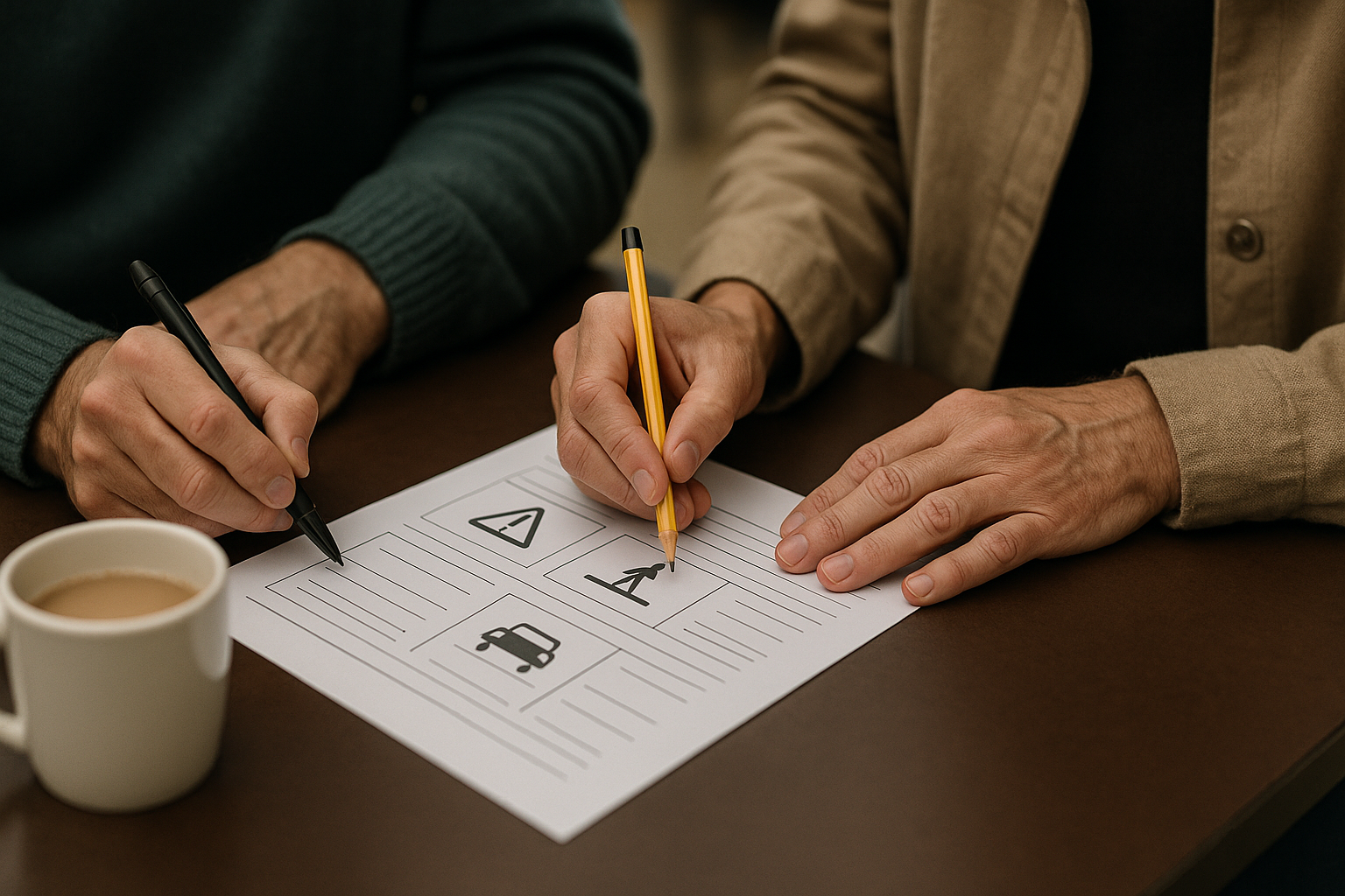 Atelier en sous-groupe pendant un stage de sensibilisation à la sécurité routière à Metz