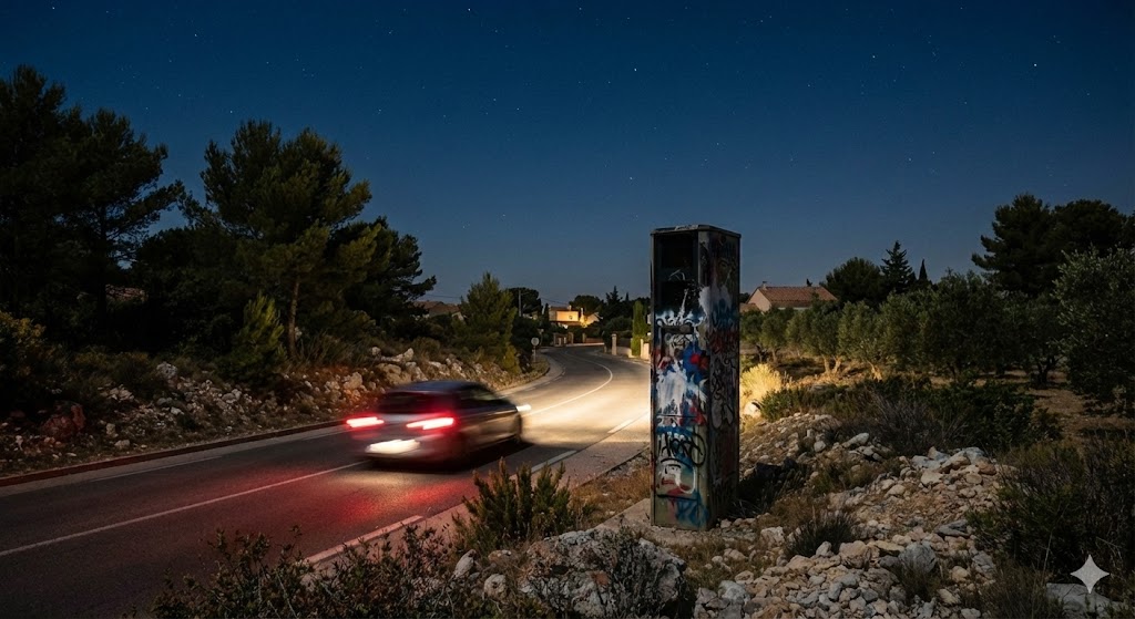 radar marseille tagué, radar route d'Allauch Camoins, vandalisme radar 13, radar peinture marseille 11e, sécurité routière bouches-du-rhône, radar tourelle aveuglé, police marseille enquête, dégradation mobilier urbain, axe marseille allauch, tags anti radar.