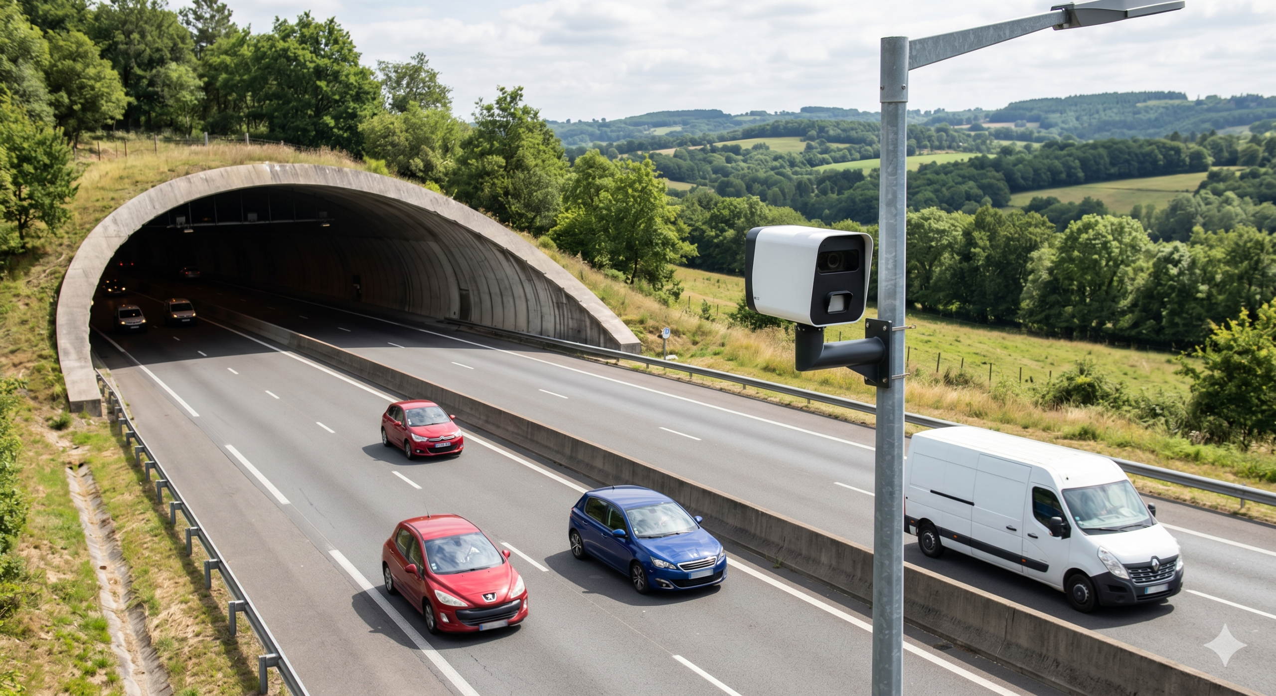 le radar urbain de la nouvelle génération à Limoges, le contrôle de la vitesse sur l'autoroute A20, le dispositif automatique après le tunnel de Chastaingt, l'amende pour l'excès de la vitesse dans la Haute-Vienne, la prévention des accidents de la circulation routière, le retrait des points sur le permis de conduire du conducteur, la cabine de la répression automatisée de la voirie, la limitation de la vitesse pour la voiture, la signalisation des travaux sur le réseau routier, la contravention électronique de l'ANTAI.