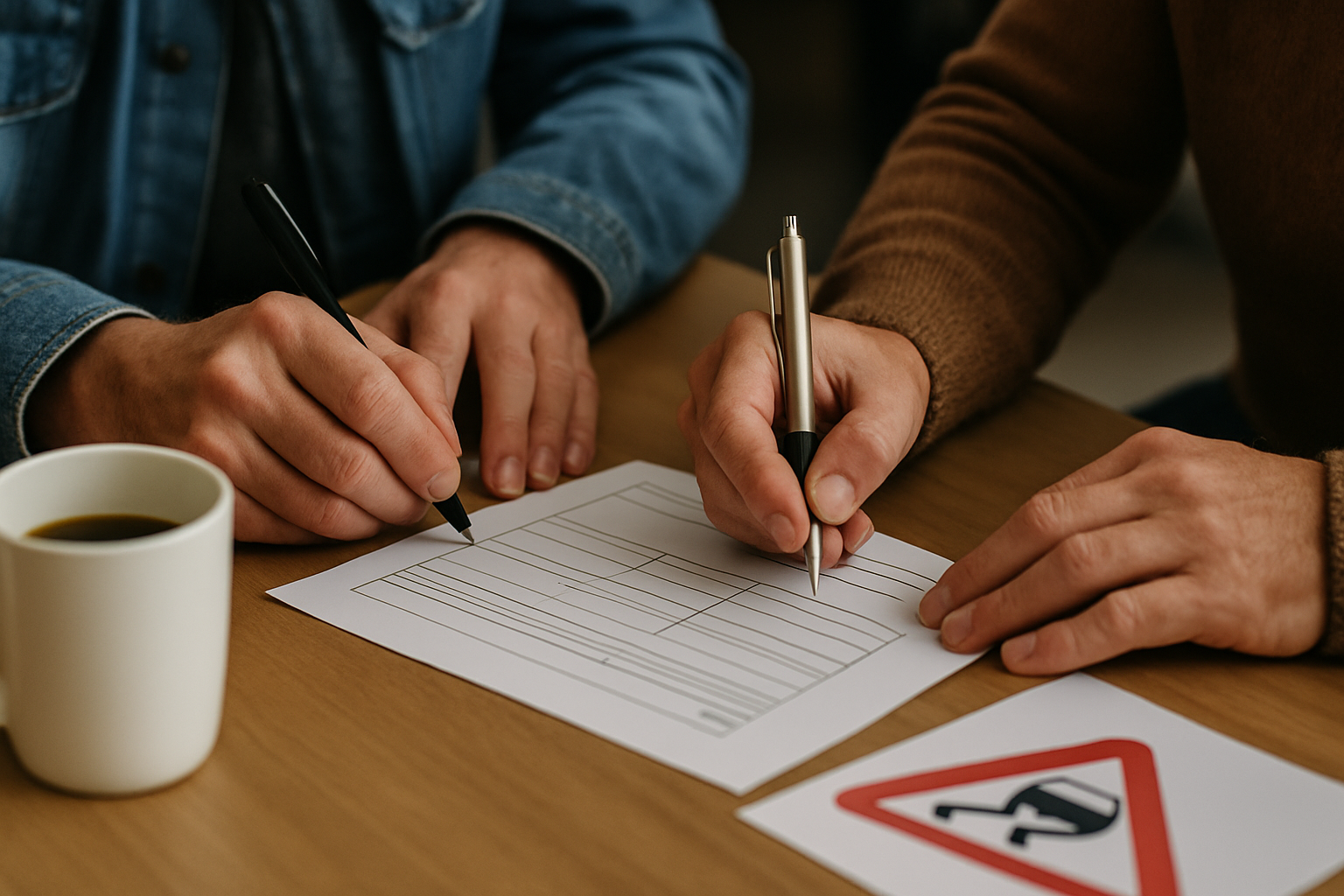 Atelier en sous-groupe pendant un stage de sensibilisation à la sécurité routière à Béziers